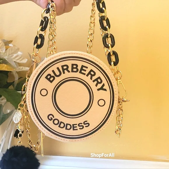 Burberry Goddess travel jewelry case clutch bag circle